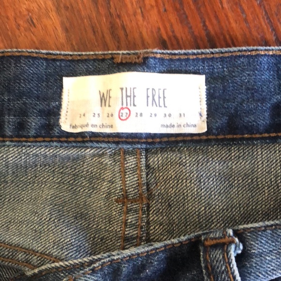 We The Free Destroyed Denim Button Up Shorts - Picture 6 of 11